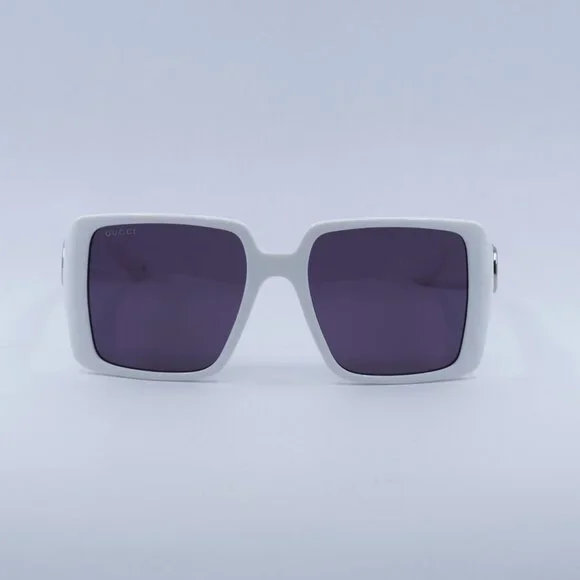 🕶️ New Gucci GG1692S 003 Sunglasses - White Frame, Grey Lenses